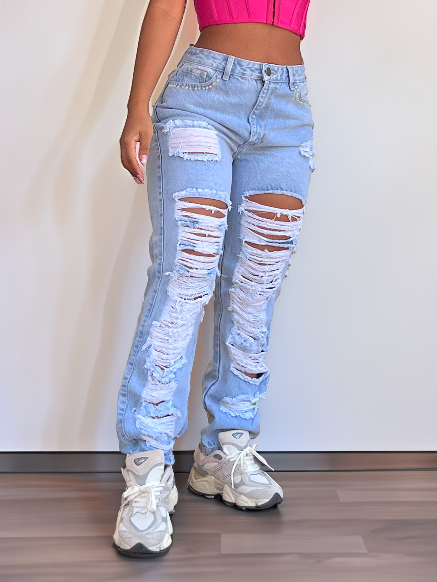 Jeans Boyfriend con rotos